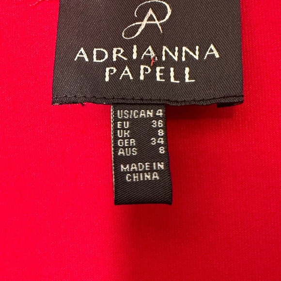 Adrianna Papell size 4 red wrap dress - Picture 2 of 8